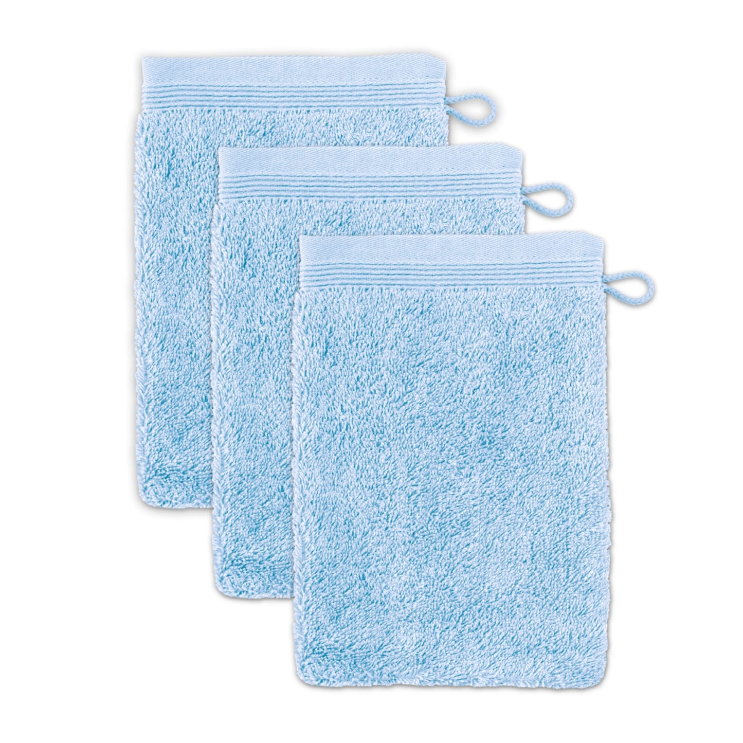 M?ve 3er set Superwuschel wash glove 15 x 20 cm made of 100% cotton, aquamarine