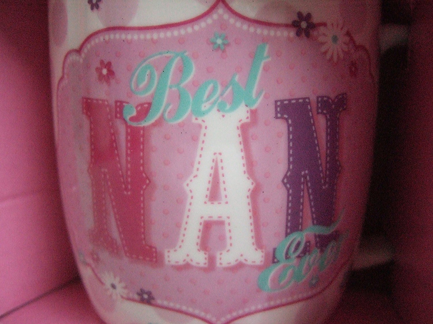 Best Nan Ever Pink Vintage Style Pattern Sentimental Mug