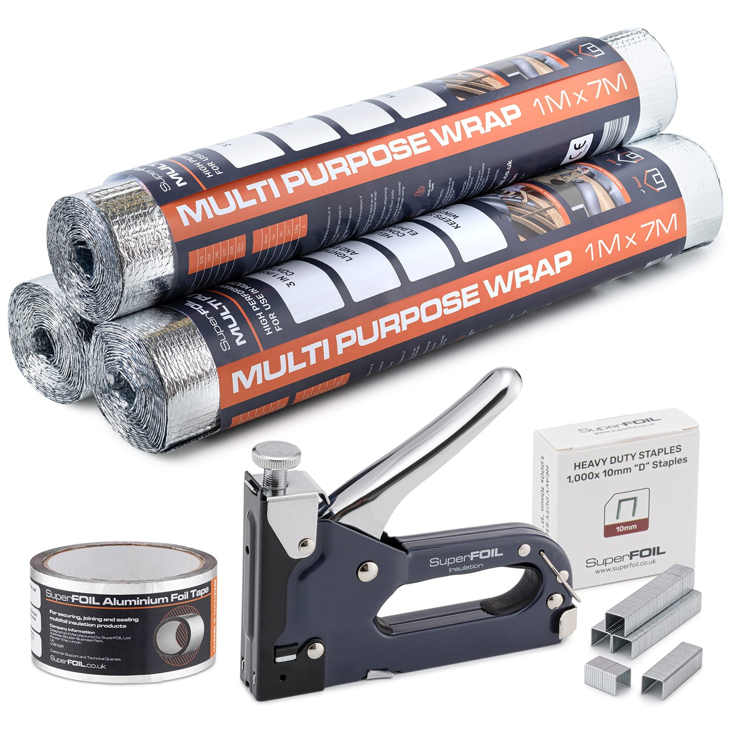 SuperFOIL The Shed Insulation Kit - Foil Multi Purpose Wrap and Fixings 21sqm
