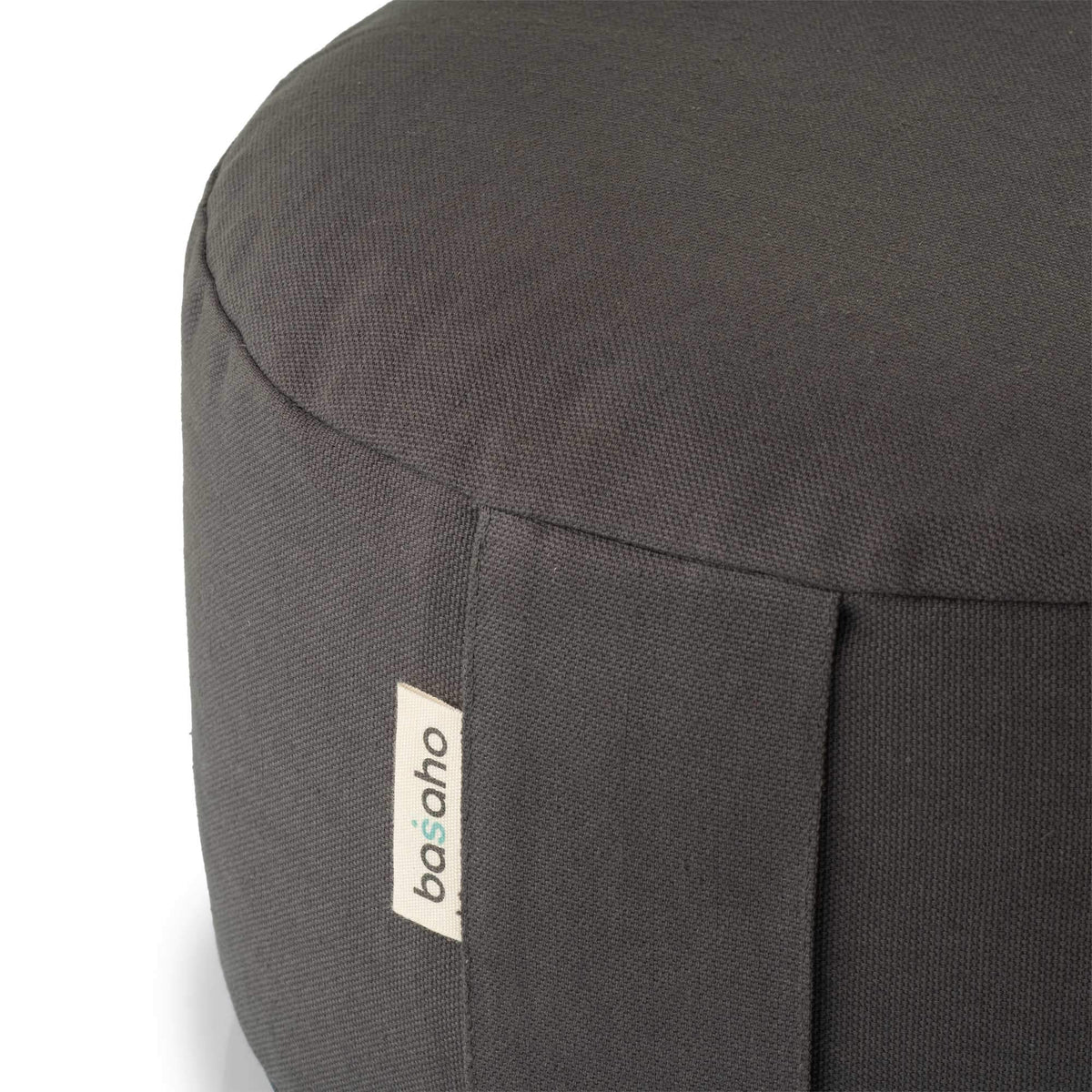 basaho WHEEL Zafu Meditation Cushion | Organic Cotton | Buckwheat Hulls | Removable Washable Cover (Natural)