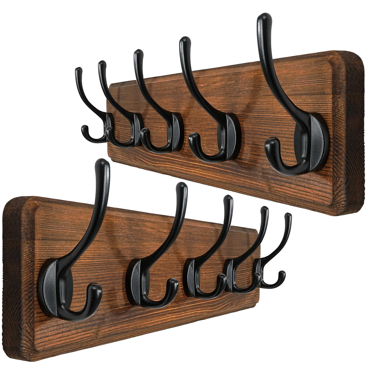 WEBI Coat Rack Wall Mount,Coat Hooks Wall Mounted,16" Hole to Hole,Rustic Large Coat Hanger Wall Hook Rack,5 Hooks for Hanging