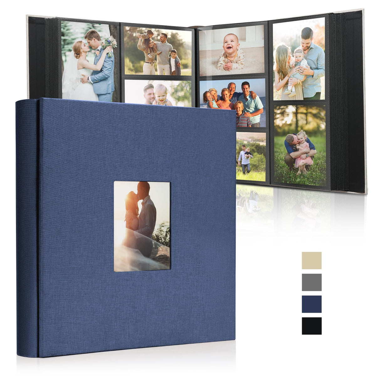 DazSpirit Photo Albums 6x4 Inch 1000 Pockets Slip In, Customizable Linen Cover Photo Album, Extra Large Capacity, Holds Landscape and Portrait 10x15cm