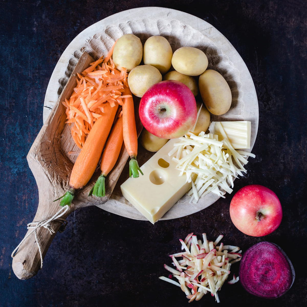 Microplane Kitchen grater Set (Zester & Extra coarse) for citrus fruits, hard cheese, nutmeg, potato, zucchini and carrot with stainless steel blades