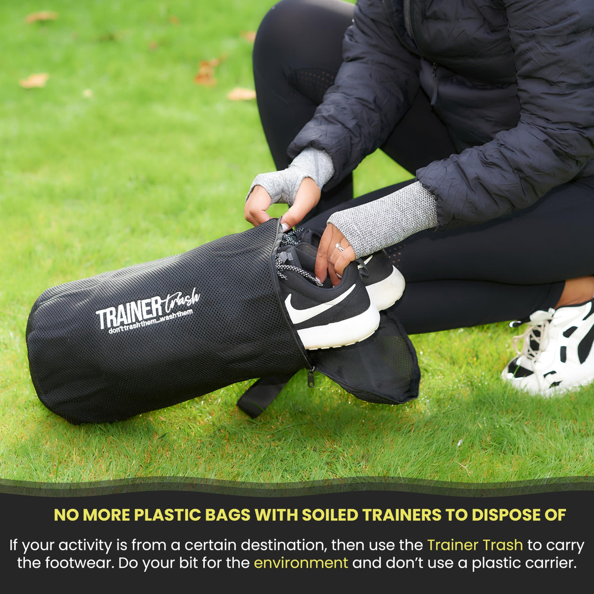 Trainer Trash Shoe Washing Machine Bag - Trainer Washing Machine Bag [UK company] - Delicates Laundry Shoe Bag for washing machine for Hassle-Free