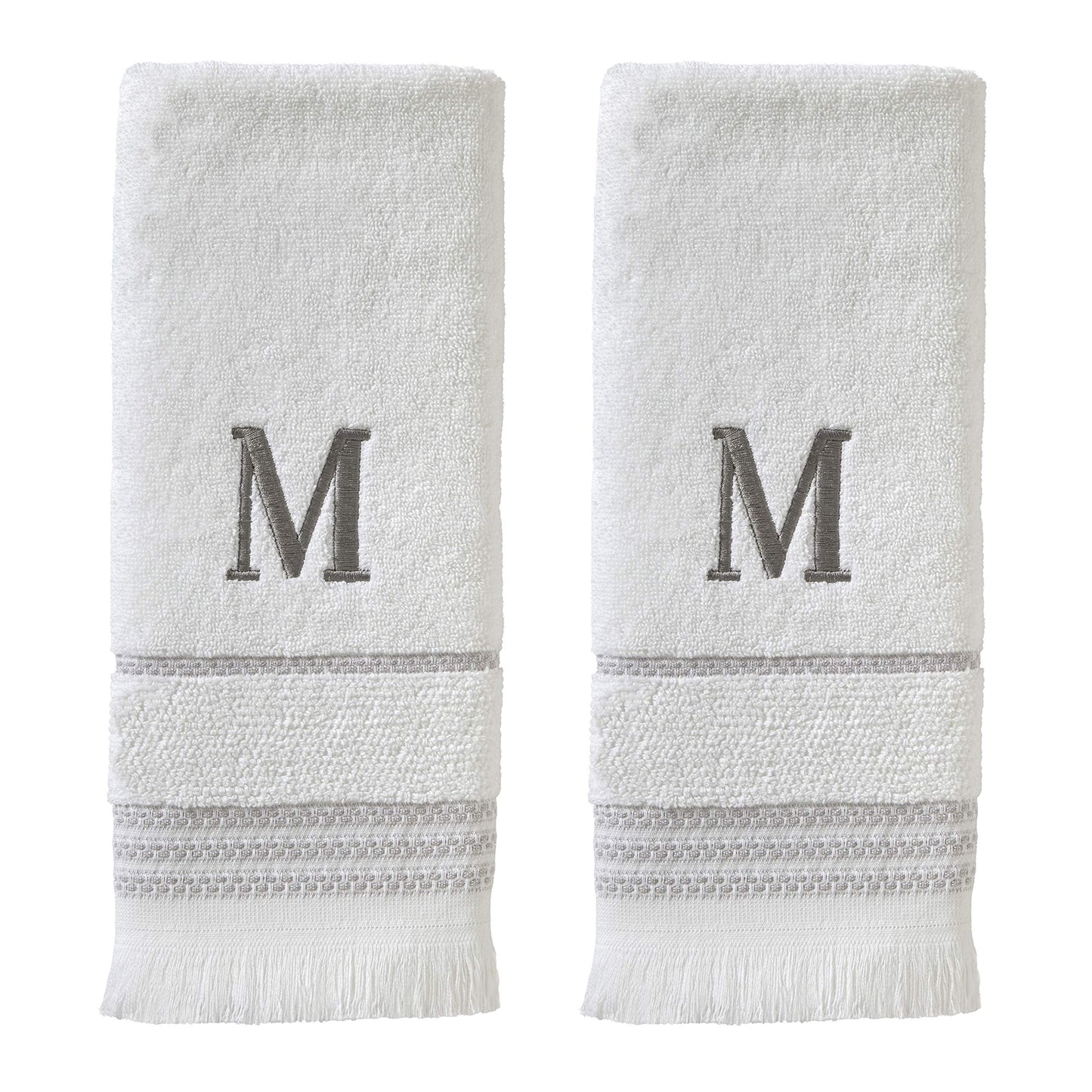 SKL Home Hand Towel Set, M, Cotton, White, 16x26