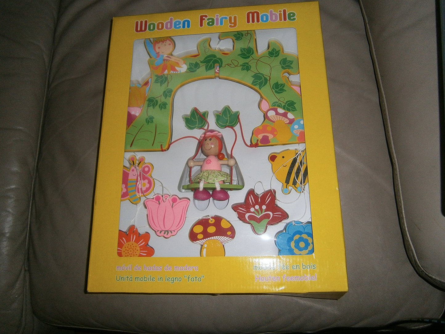 wooden fairy mobile