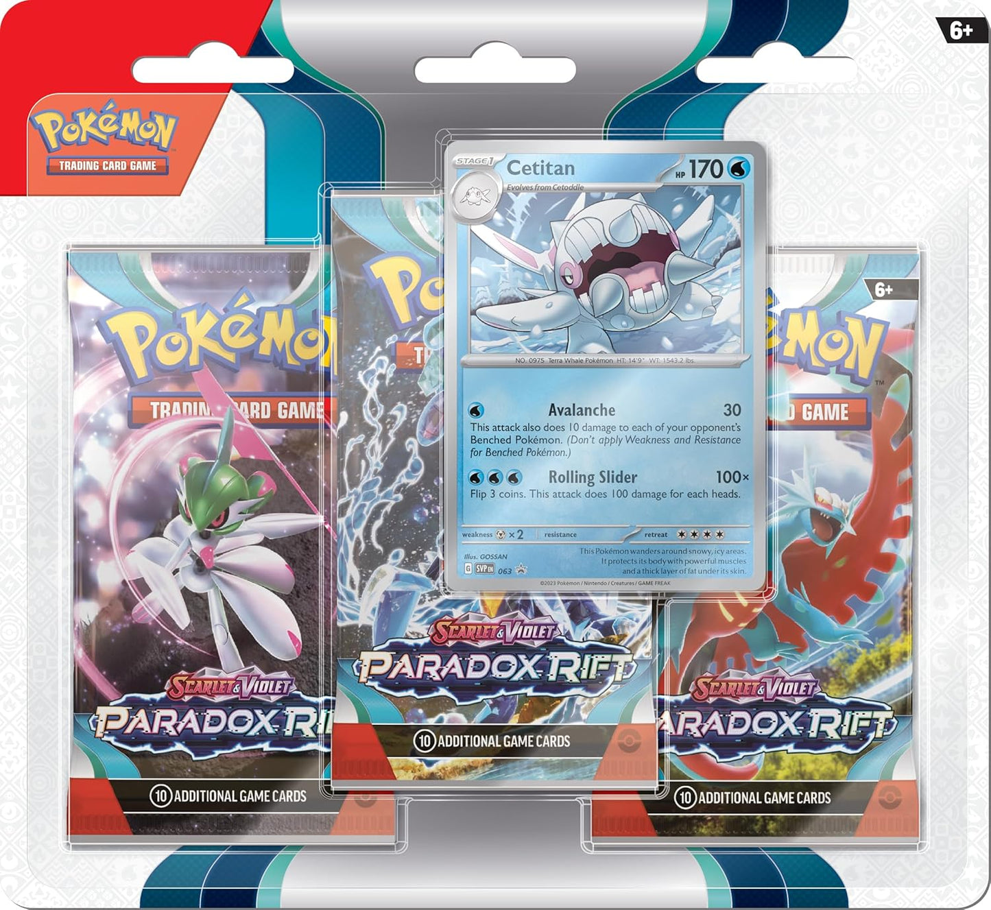 Pokémon TCG: Scarlet & Violet—Paradox Rift Triple Pack - Cetitan