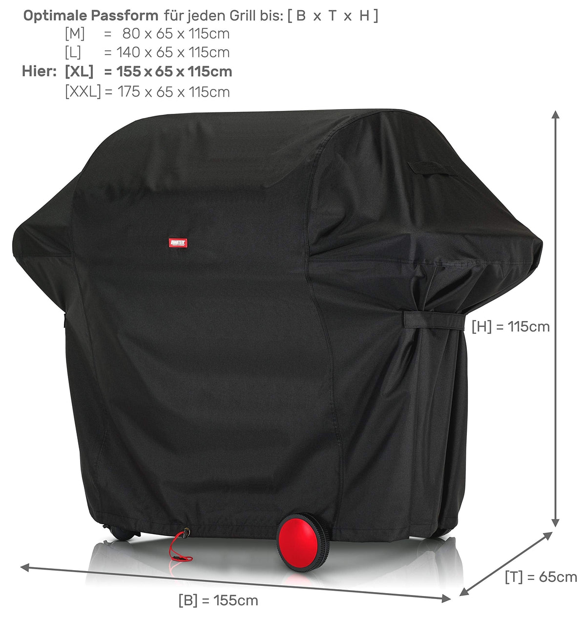 BARTSTR Premium Grill Cover 140 x 65 x 115