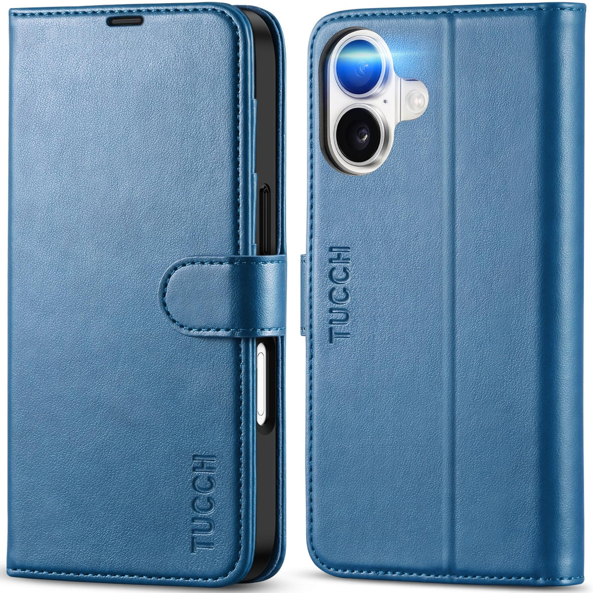 TUCCH Wallet Case for iPhone 17 (6.3") 2025, RFID Blocking 4 Card Holders| Kickstand | Magnetic Closure | Foldable | PU Leather | Protective | Flip