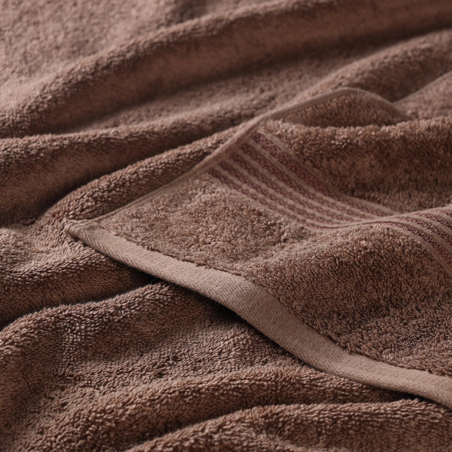 Superior, Cotton, Mocha, 6 Piece Towel Set