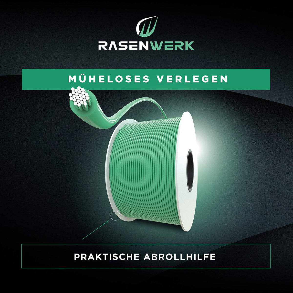 RASENWERK? - Universal Perimeter Wire for robotic lawnmower - Perimeter Wire for lawnmower - Tinned Copper Wire - Robotic Lawn Accessories - Made in
