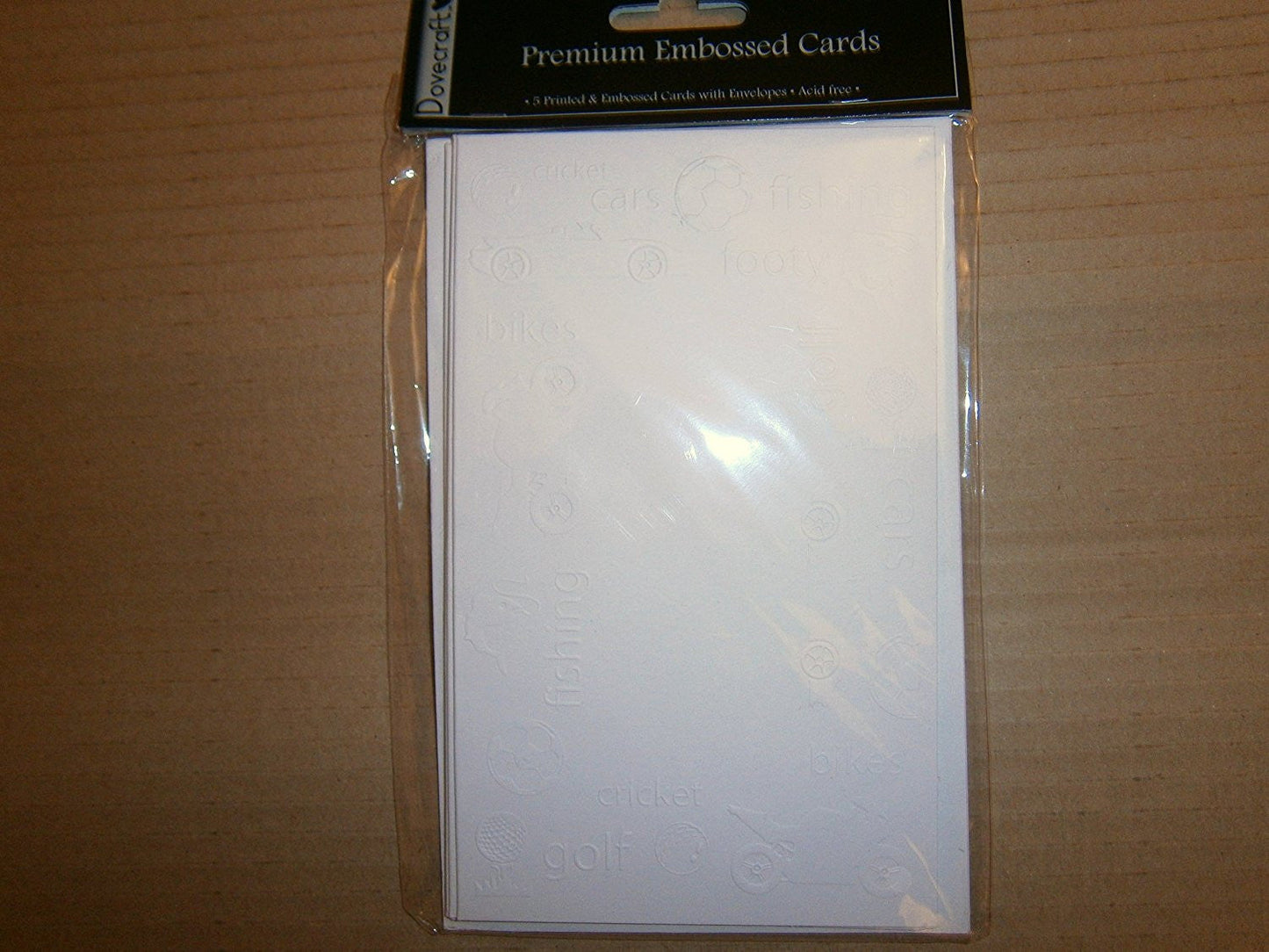 premium embossed cards sports 5 printed cards with envelopes acid free