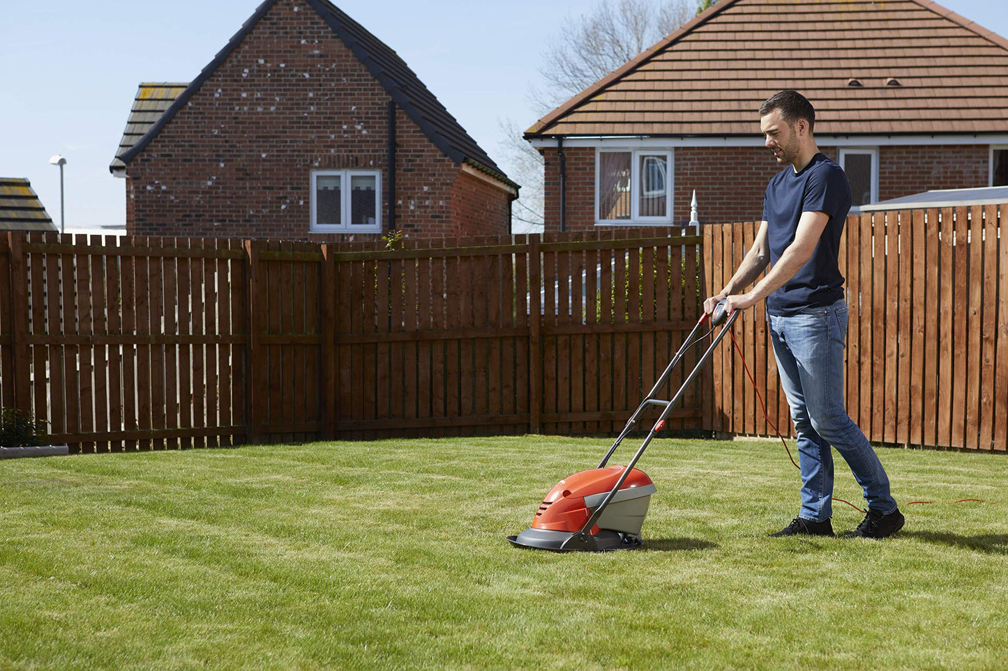 Flymo Hover Vac 270 Electric Hover Lawn Mower, 1400 W, 27 cm Cutting Width, 15 L Grass Box