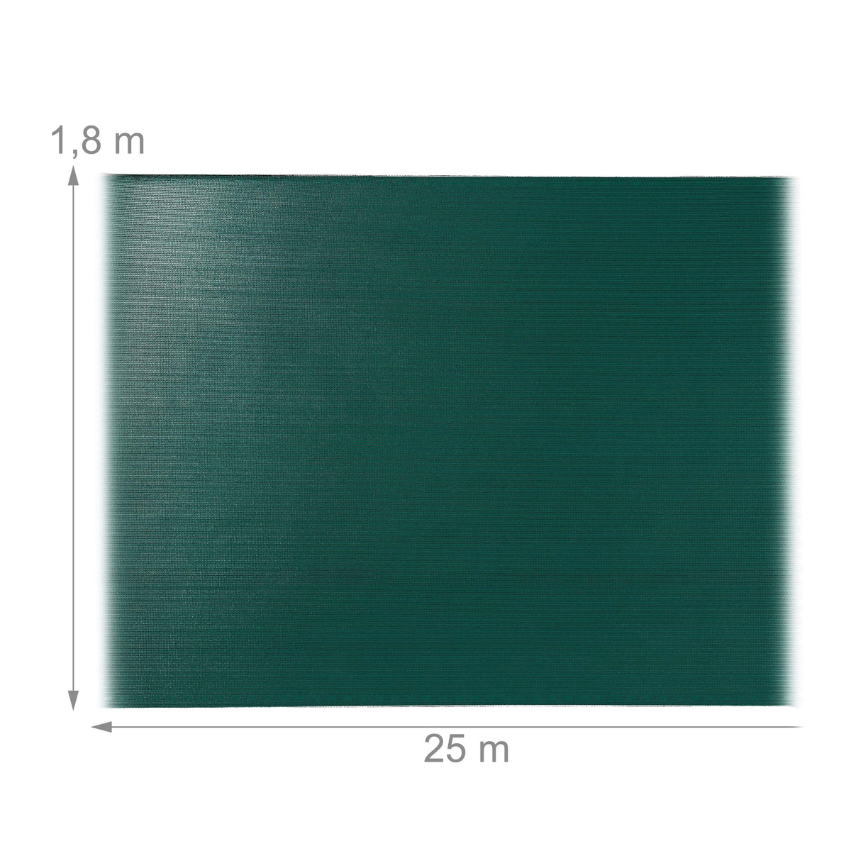 Relaxdays Fence Netting, Privacy Shield For Fences & Railing, HDPE Net, UV-resistant, Weatherproof, 1.8 x 25 m, Green