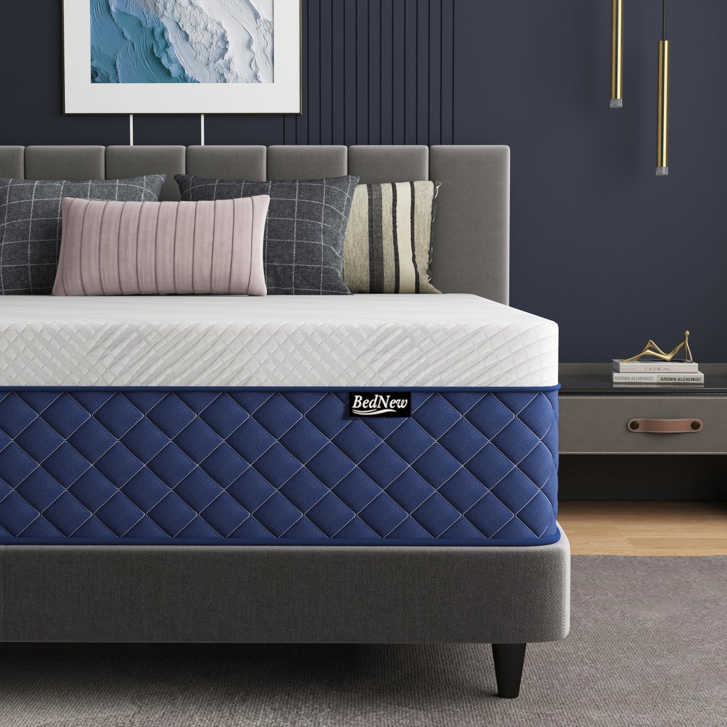 Bednew Double Mattress 30cm, 12 Inch Innerspring Hybrid Mattresses Double 4FT6 with Breathable Foam and Pocket Spring For Cool Comfort Sleep