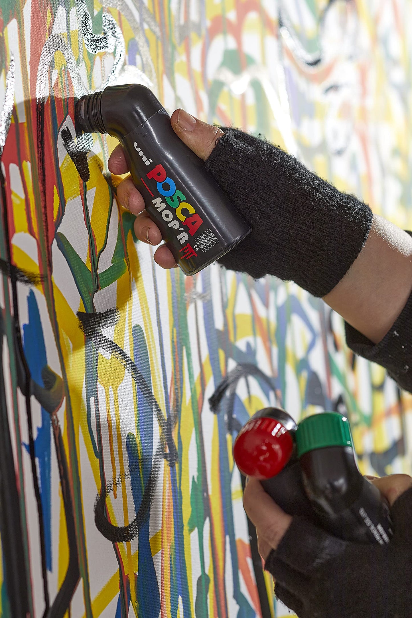 POSCA MOP?R PCM-22 Water Based Permanent Paint Markers. 3mm - 19mm Round Tip for Art & Crafts. Multi Surface Use On Wood Metal Paper Canvas Cardboard