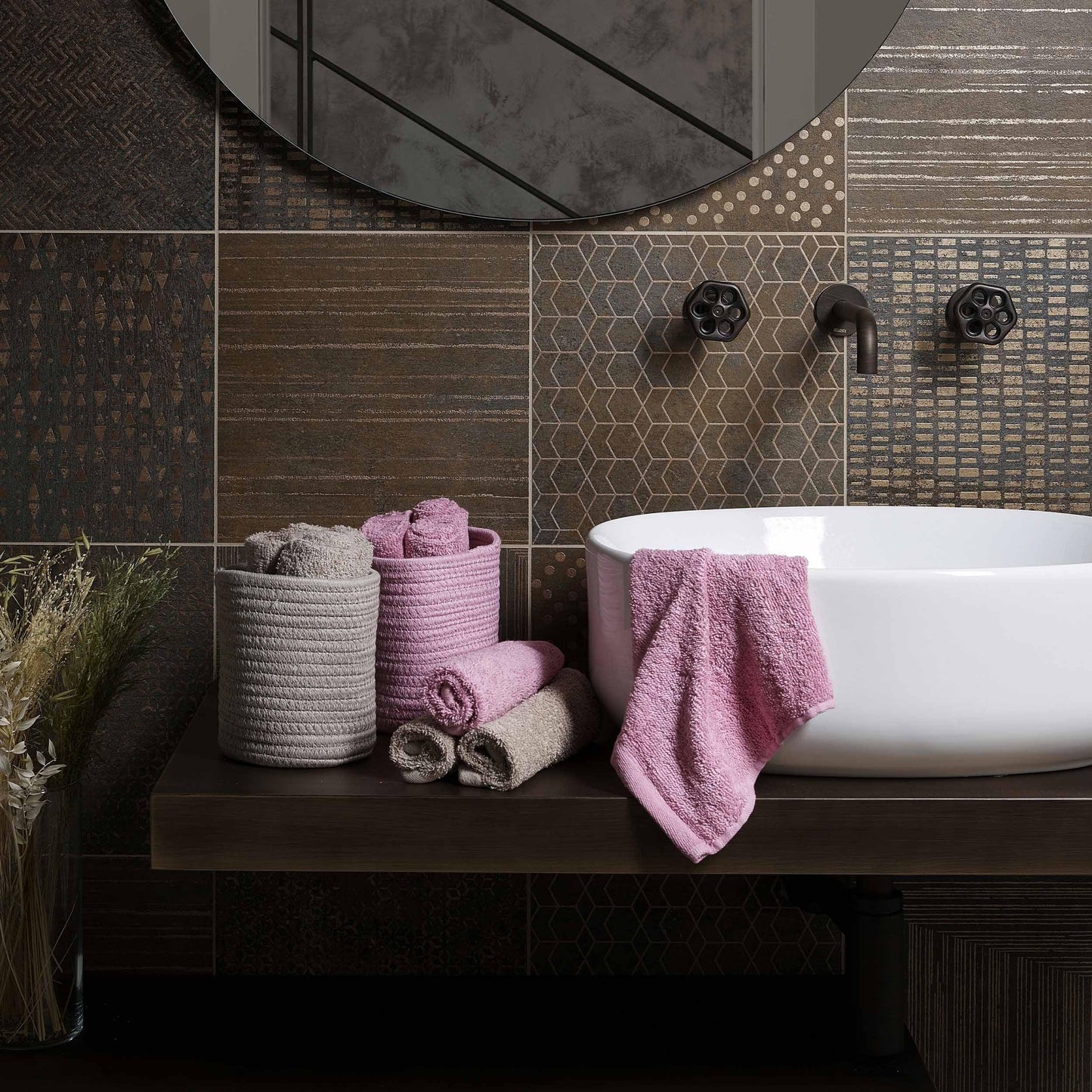 SWEET HOME Bathroom Washcloths 30 x 30 cm, 4 Pieces in OEKO-TEX Certified Cotton Terry and Recycled Yarns
