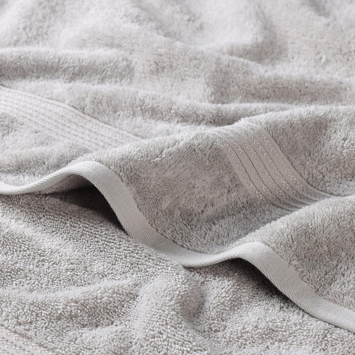 Superior Luxurious Soft Hotel & Spa Quality Washcloth Face Towel Set of 10, Made Long-Staple Combed Cotton - Silver, 13" x 13" each