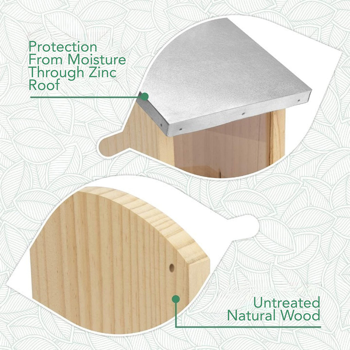 Squirrel Feeder Maxi - Extra Large and Stable - with Metal Roof, Natural Wood with Extra Long Feeding Platform - Hanging Feeding Station, Squirrel