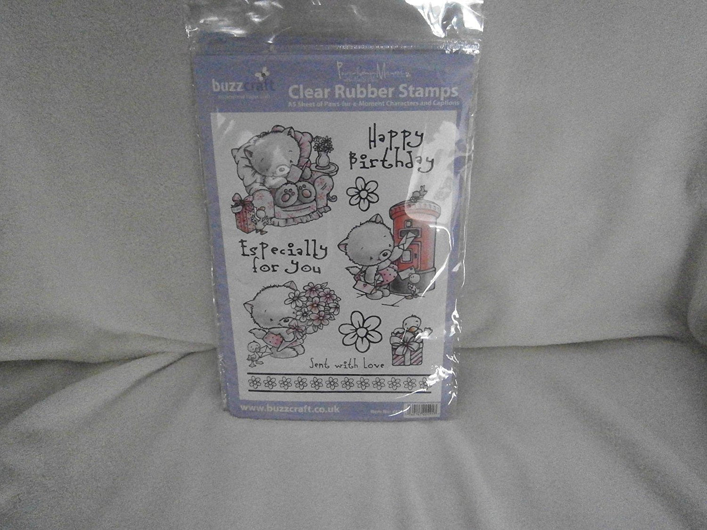 paws fur a moment clear rubber stamp characters captions