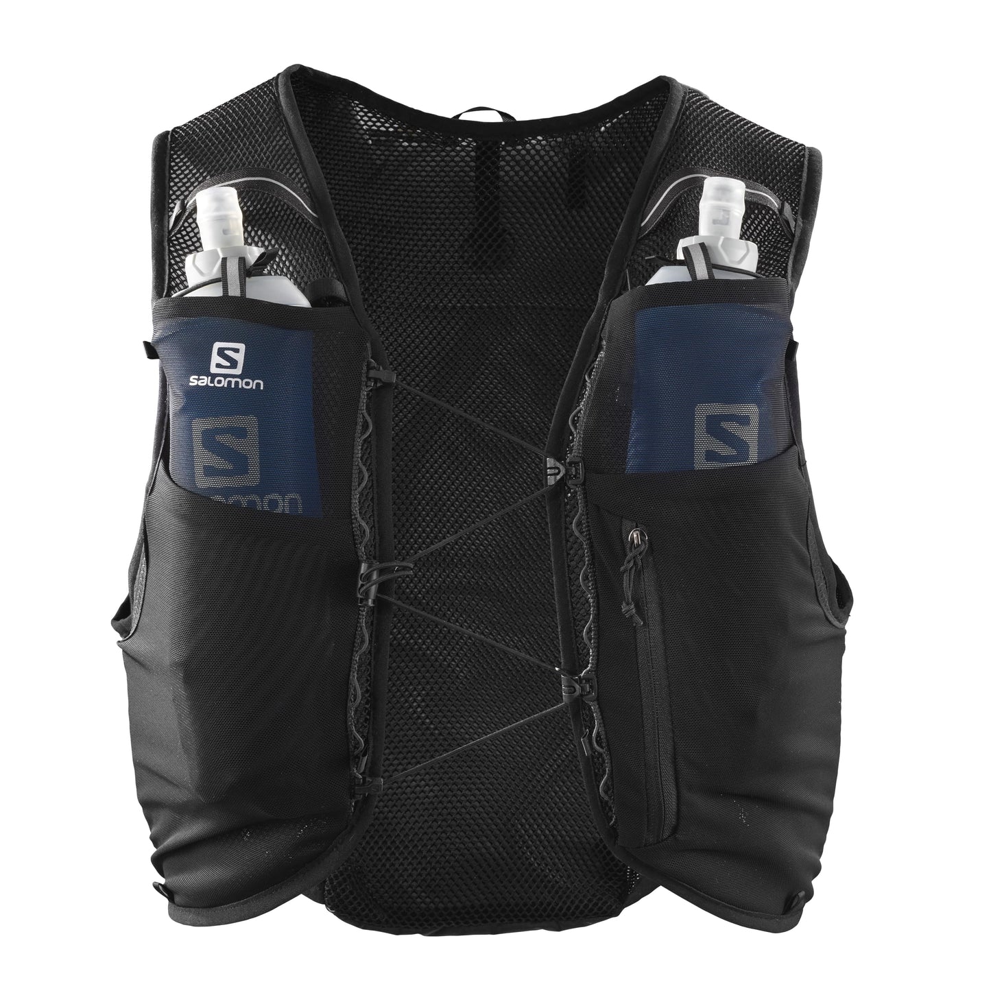 Salomon Adv Hydra Vest 8 Unisex Hydration Vest Trail running Hiking, Comfort and Stability, Quick Access to Hydration, and Simplicity, Black, M