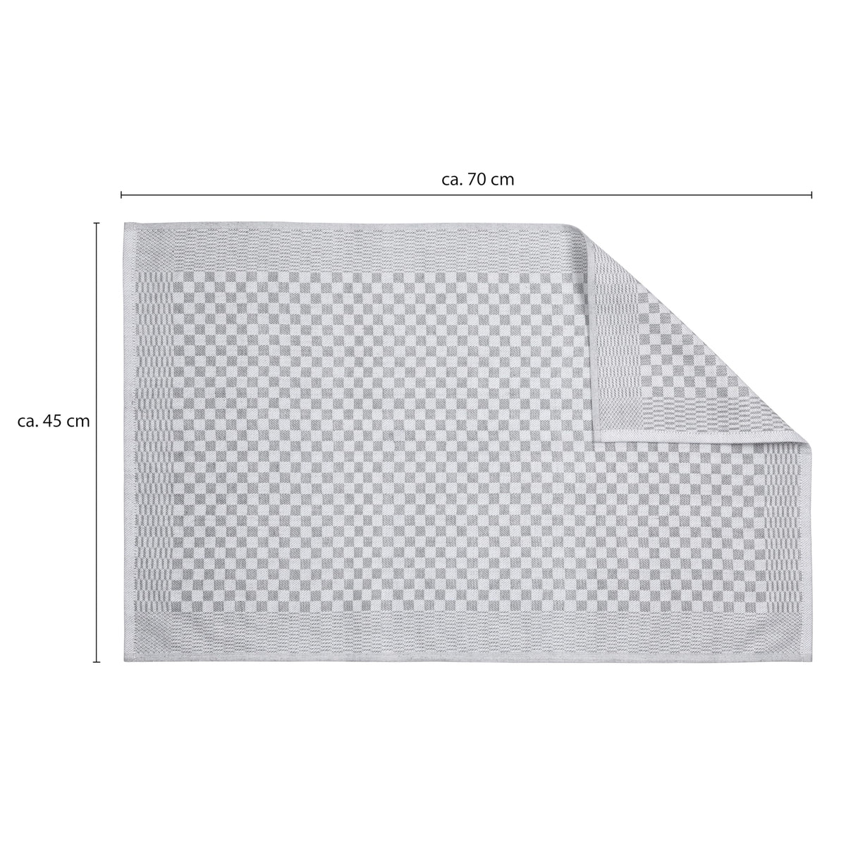 Vaily Premium Tea Towels Pack of 10 - Dry Towels Made of 100% Cotton Super Absorbent - Oeko-Tex Certified - 70 x 45 cm Grey