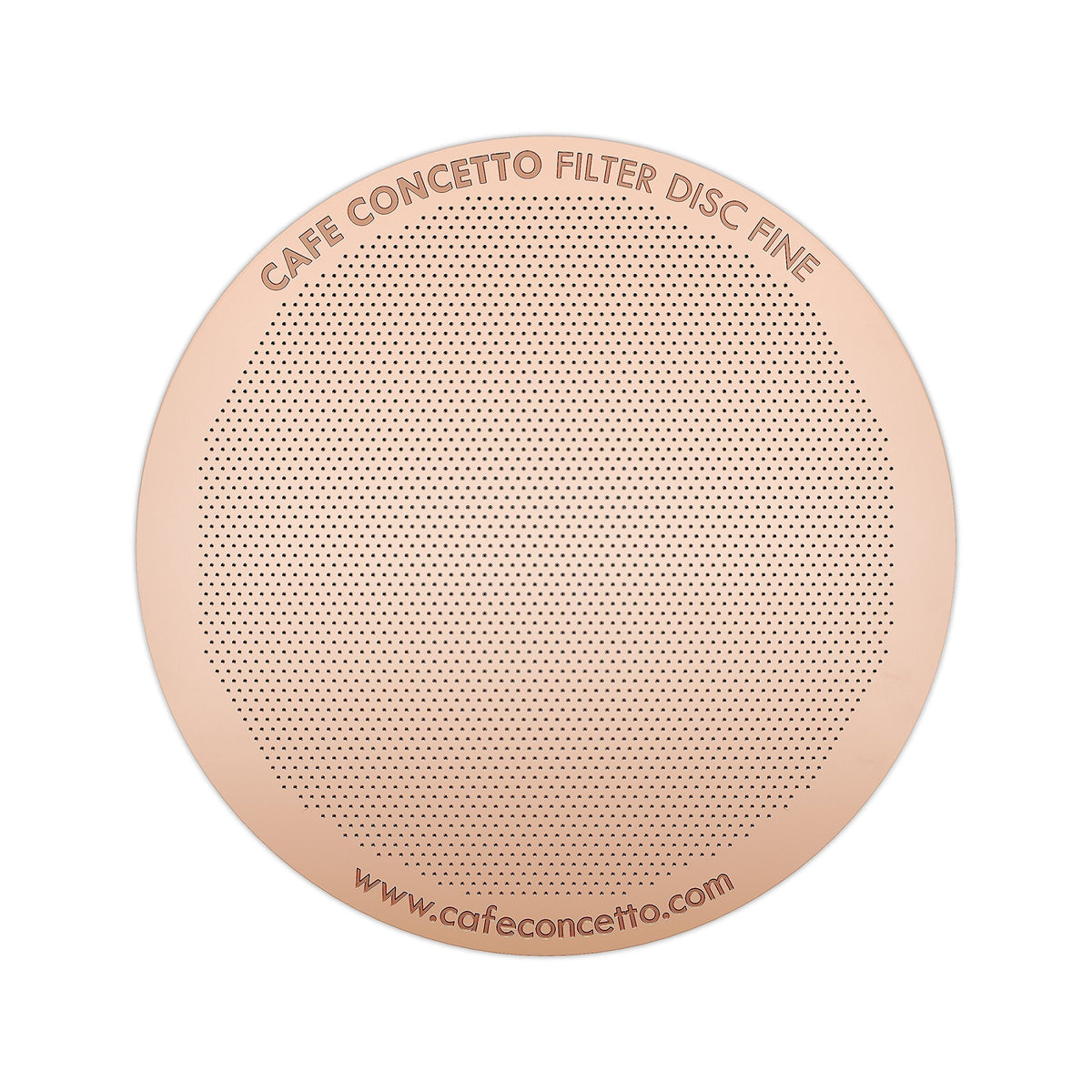 CAFE CONCETTO Filters for use in AeroPress Go/AeroPress Coffee Makers - Disc Fine & Superfine - Reusable - Premium Coated Stainless Steel (Rose Gold,