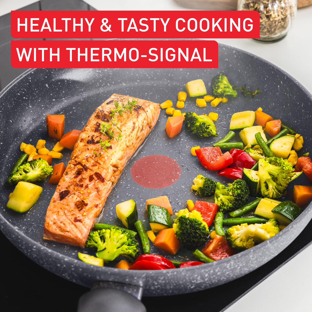 TEFAL Healthy Cook ON Induction 5PC Set (Saucepan 16/18/20 + lids, Frying pan 24/28cm)