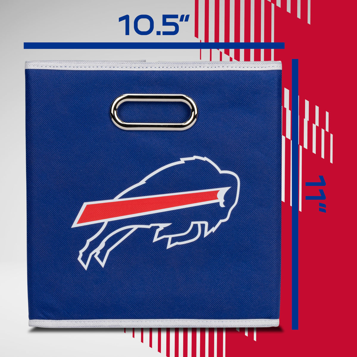 Franklin Sports NFL Buffalo Bills Collapsible Storage Bin - NFL Folding Cube Storage Container - Fits Bin Organizers - Fabric NFL Team Storage Cubes