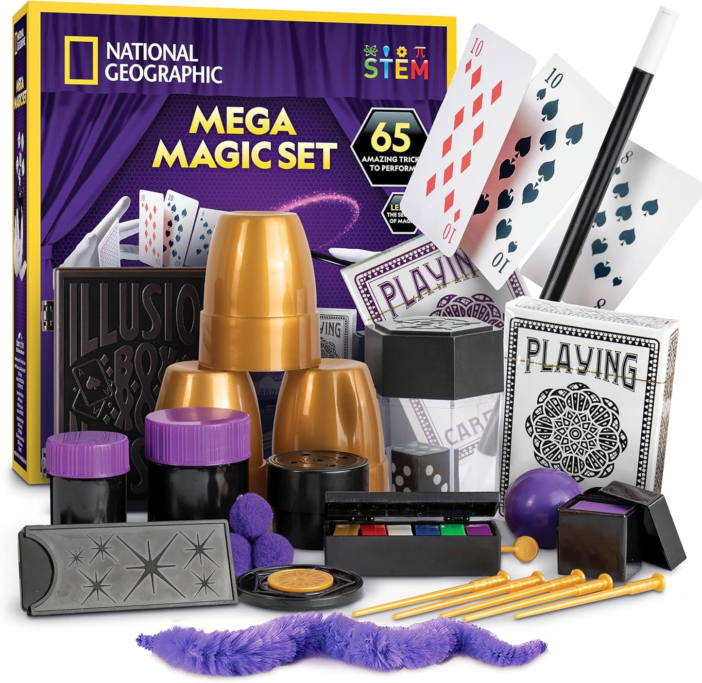 National Geographic Mega Magic Set, Used -very good, damaged box, missing a few items