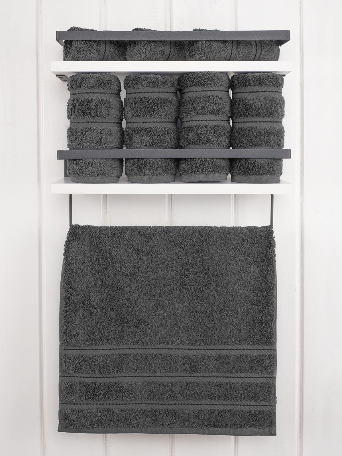 American Soft Linen Luxury Hand Towels for Bathroom, 100% Cotton Turkish 4 Piece Hand Towel Set, 600 GSM Hand Face Towels for Kitchen