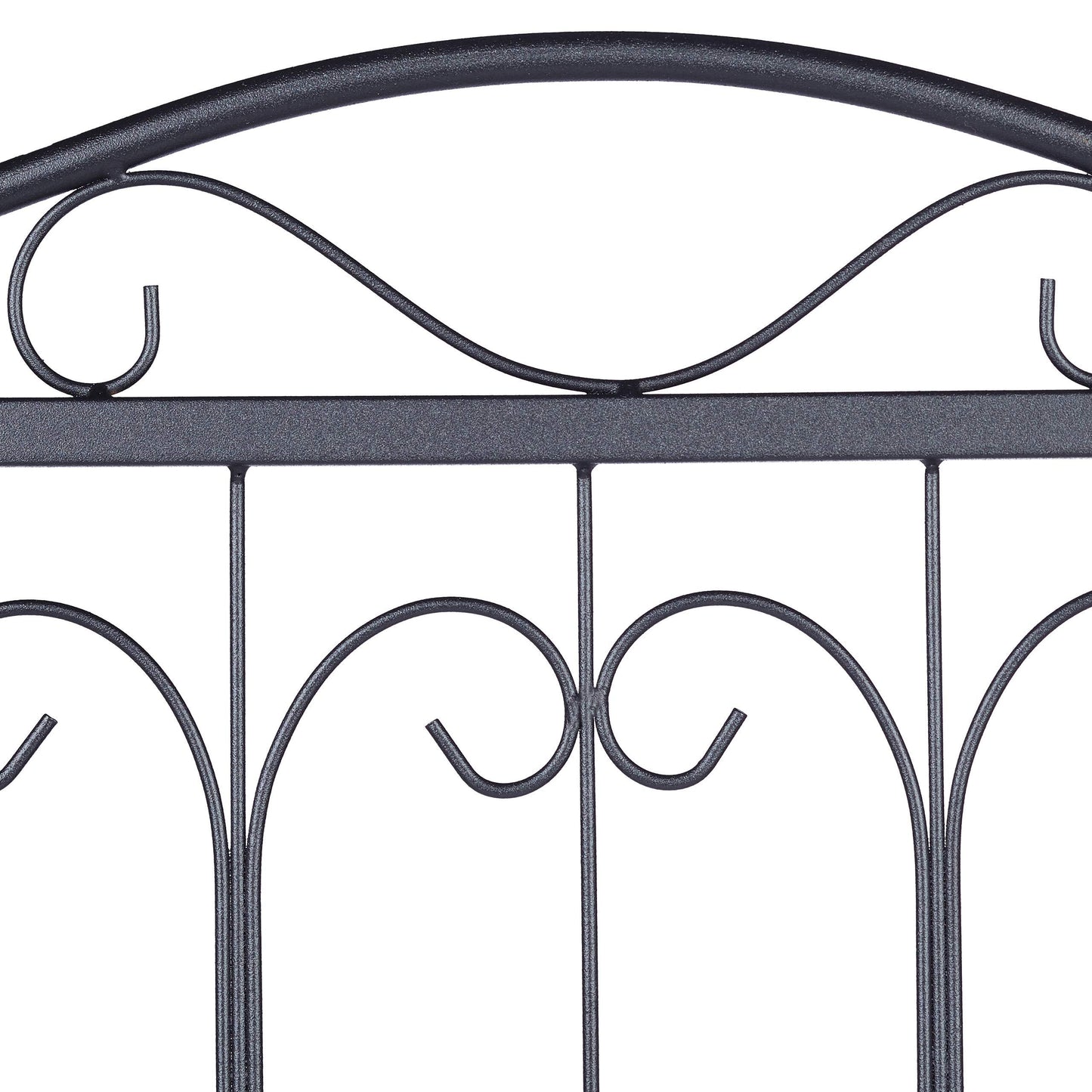 Relaxdays Goth Set of 4 Metal Garden Panels, Nostalgic Style, Yard Fence for Inserting, 33 x 56.5 cm, Blacks, 1.5x225x47 cm
