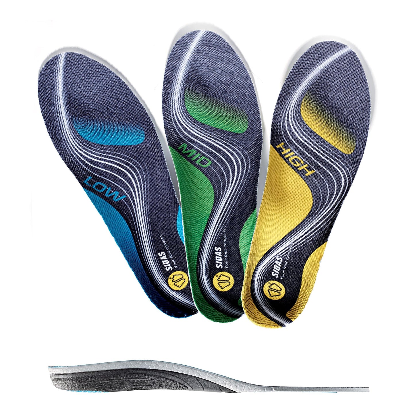 Sidas 3FEET Activ' Low Insoles - Blue/Black, S: 4-5