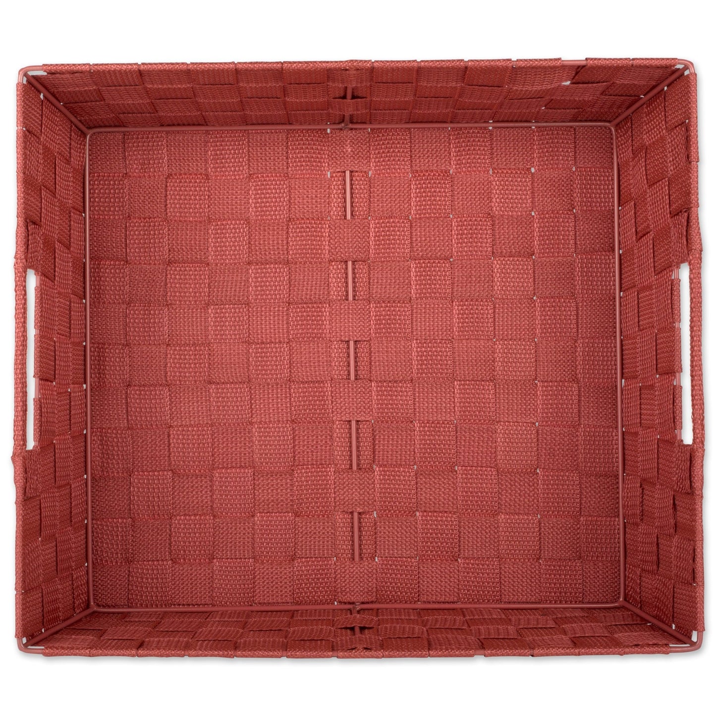DII Woven Nylon Trapezoid Storage Bin, for Home, Office, Closets, & Everyday Storage Needs, Rust, Tray
