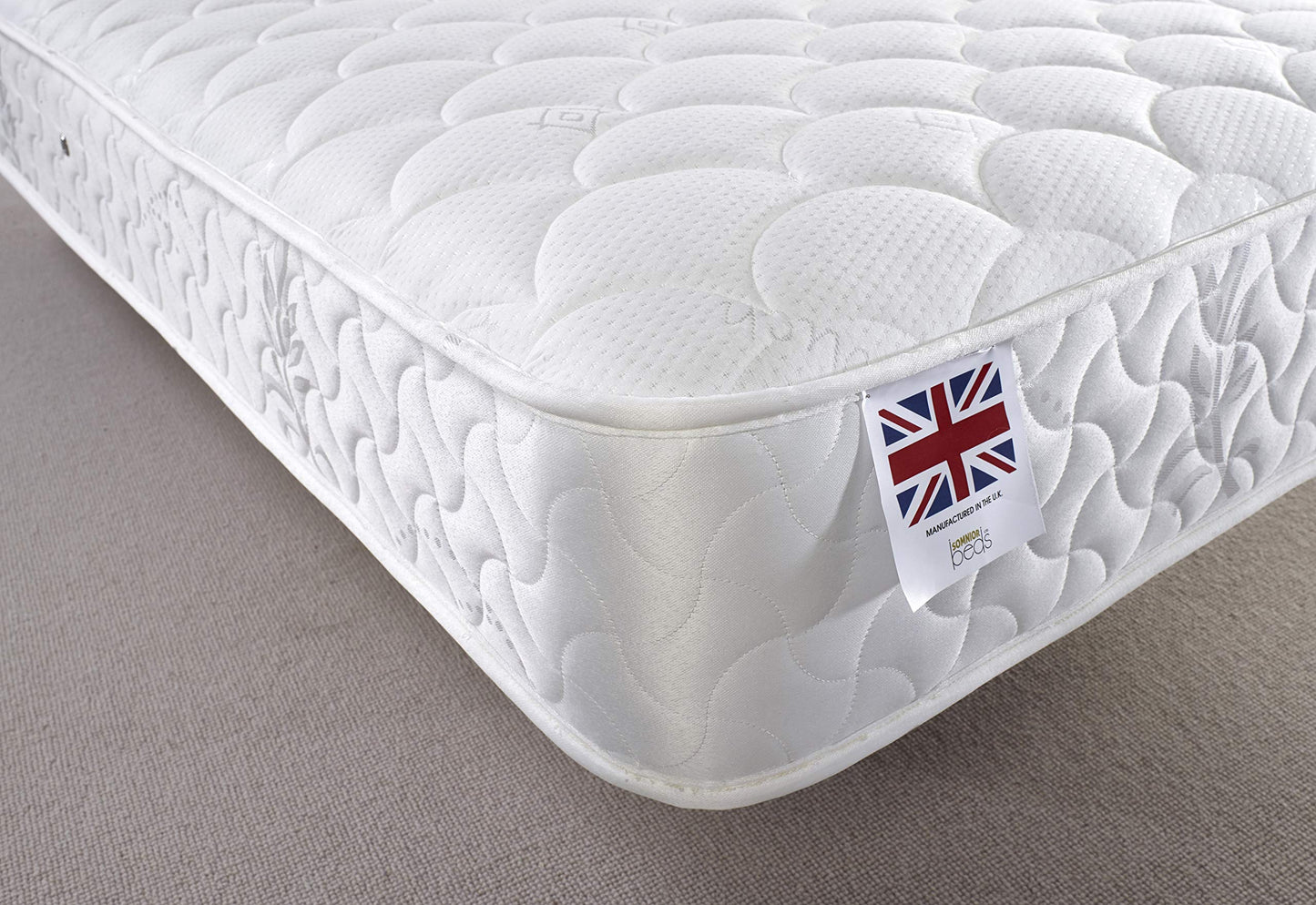 Bed Centre Luxury Quilted Comfort Bonnell Sprung Foam Mattress (3FT Single)