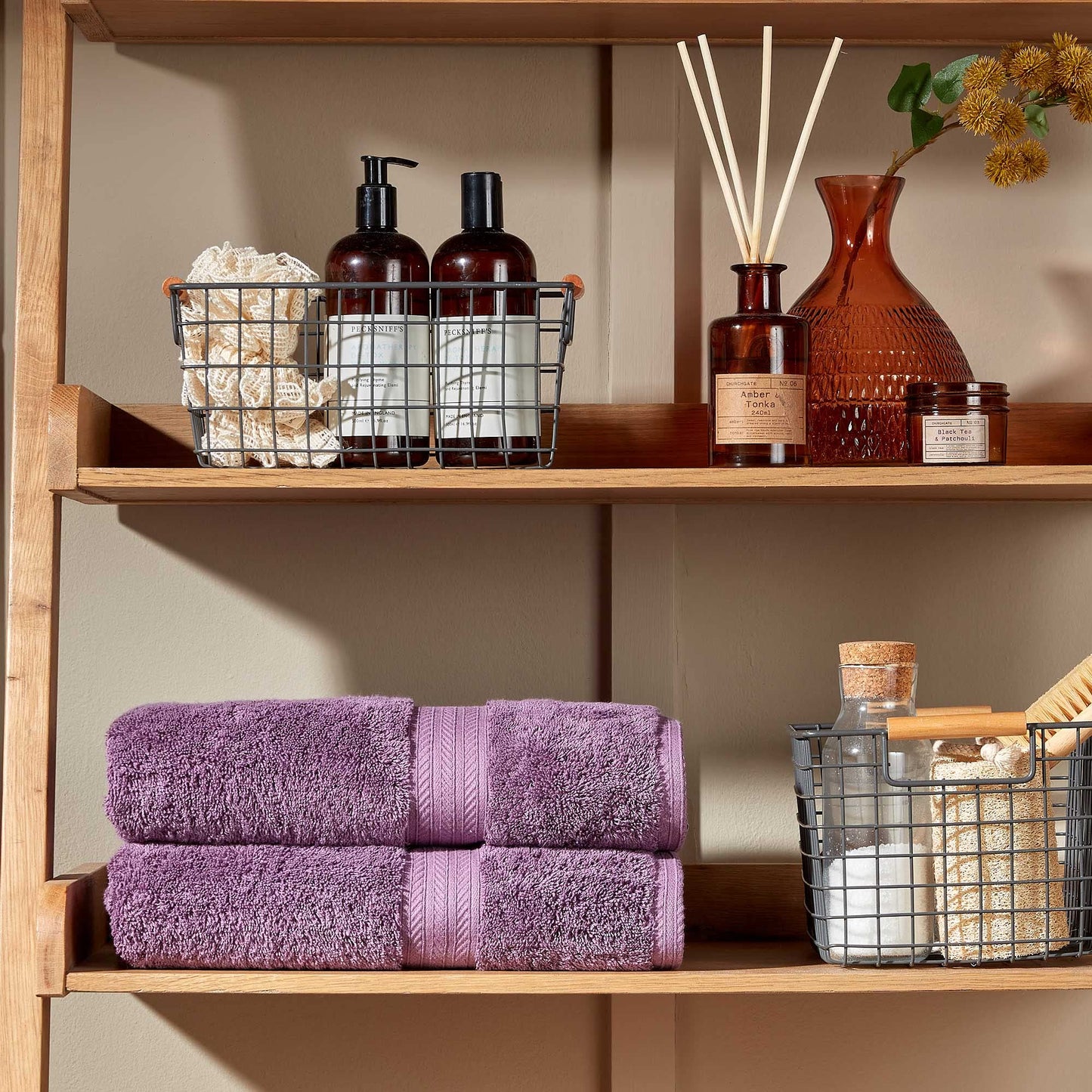Christy Renaissance 4 Face Cloths Set | Berry Purple | 100% Egyptian Cotton | Luxuriously Soft and Super Absorbent | 675 GSM | 4 Wash Cloth Flannels