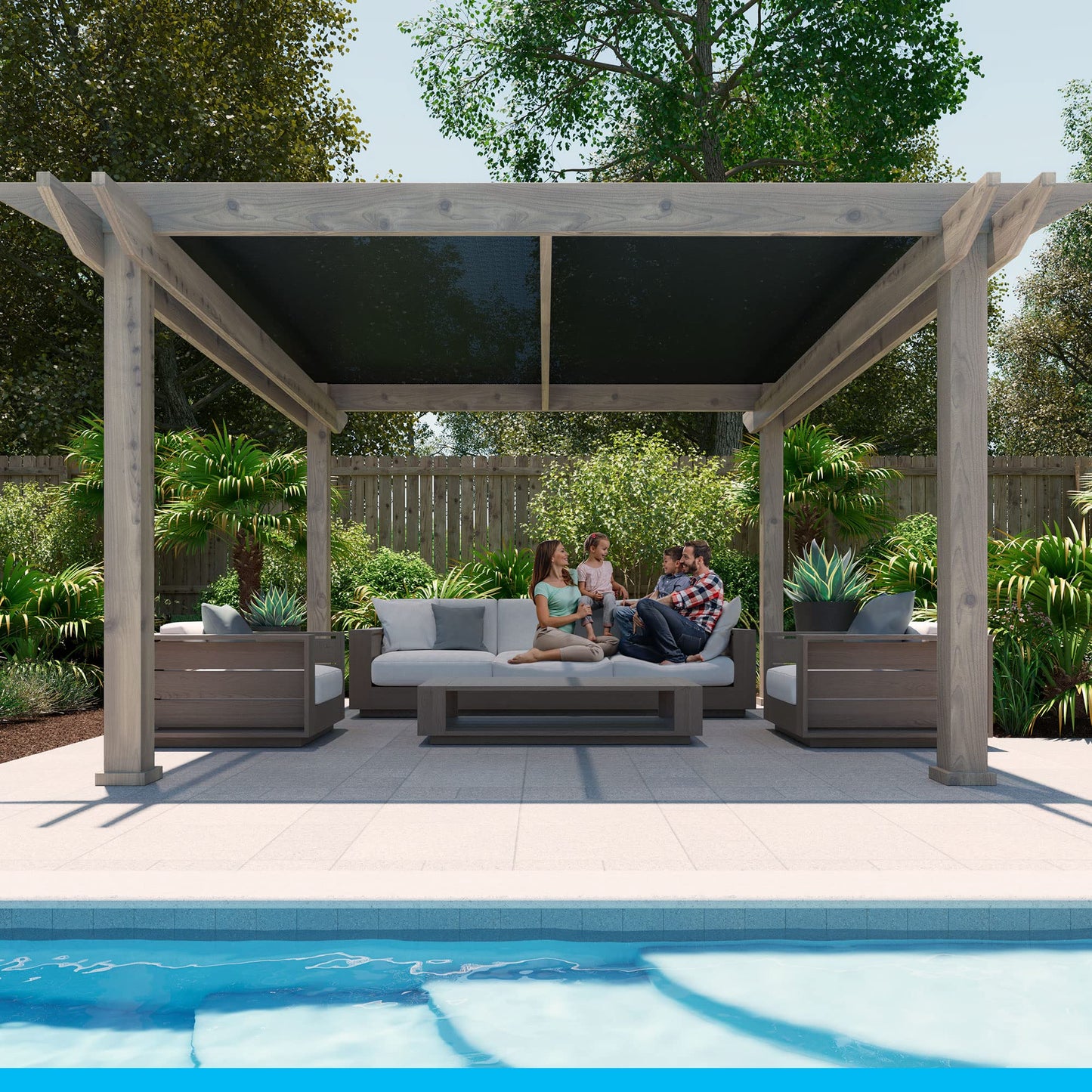 Coolaroo 457839 Shade Fabric with 90% UV Protection (6'x50'), 6' x 50', Graphite