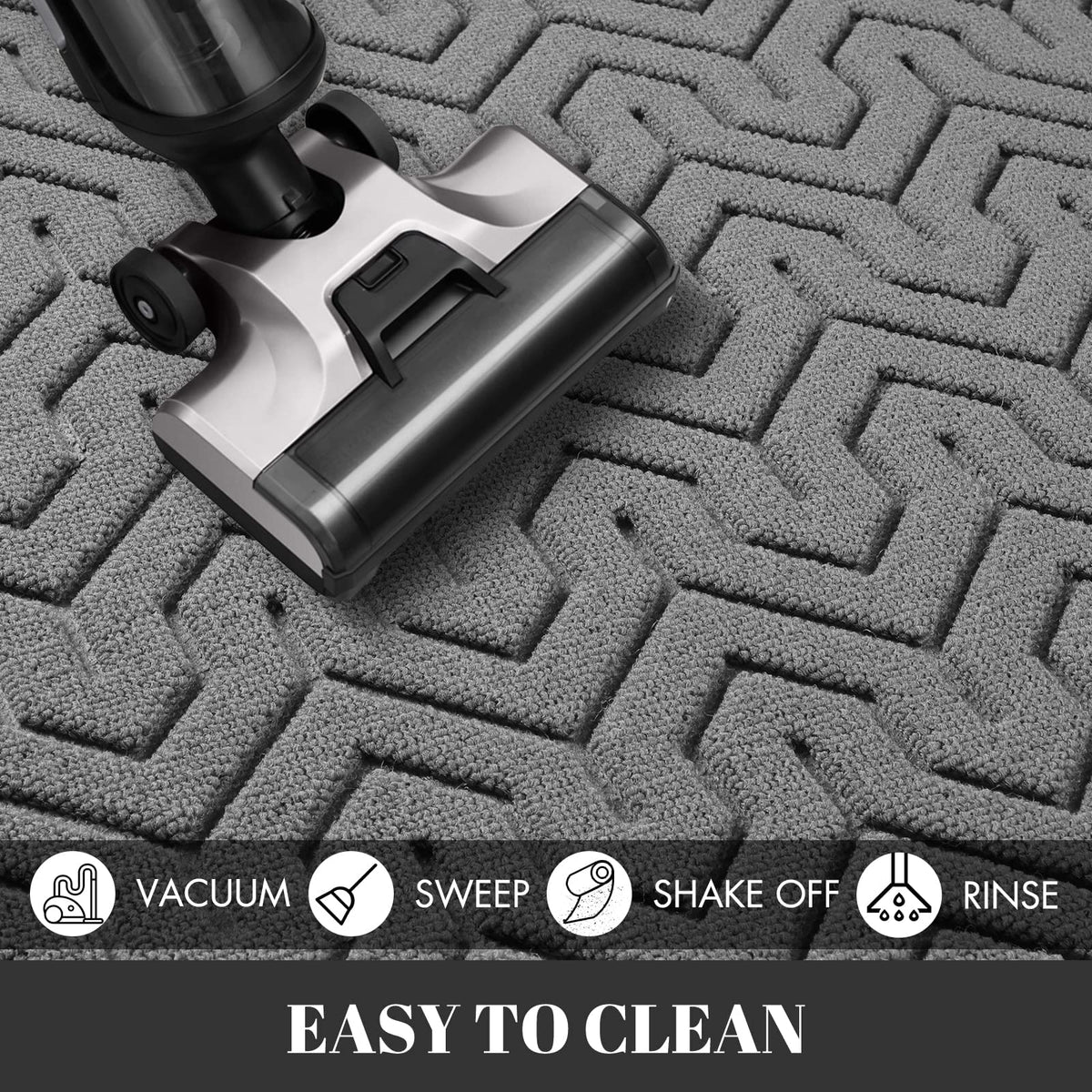 Yimobra Door Mats, Heavy Duty Water Absorbent Mud Resistant Easy Clean Entry Outdoor Mat,Non Slip Backing, Exterior Mats for Outside Patio Porch