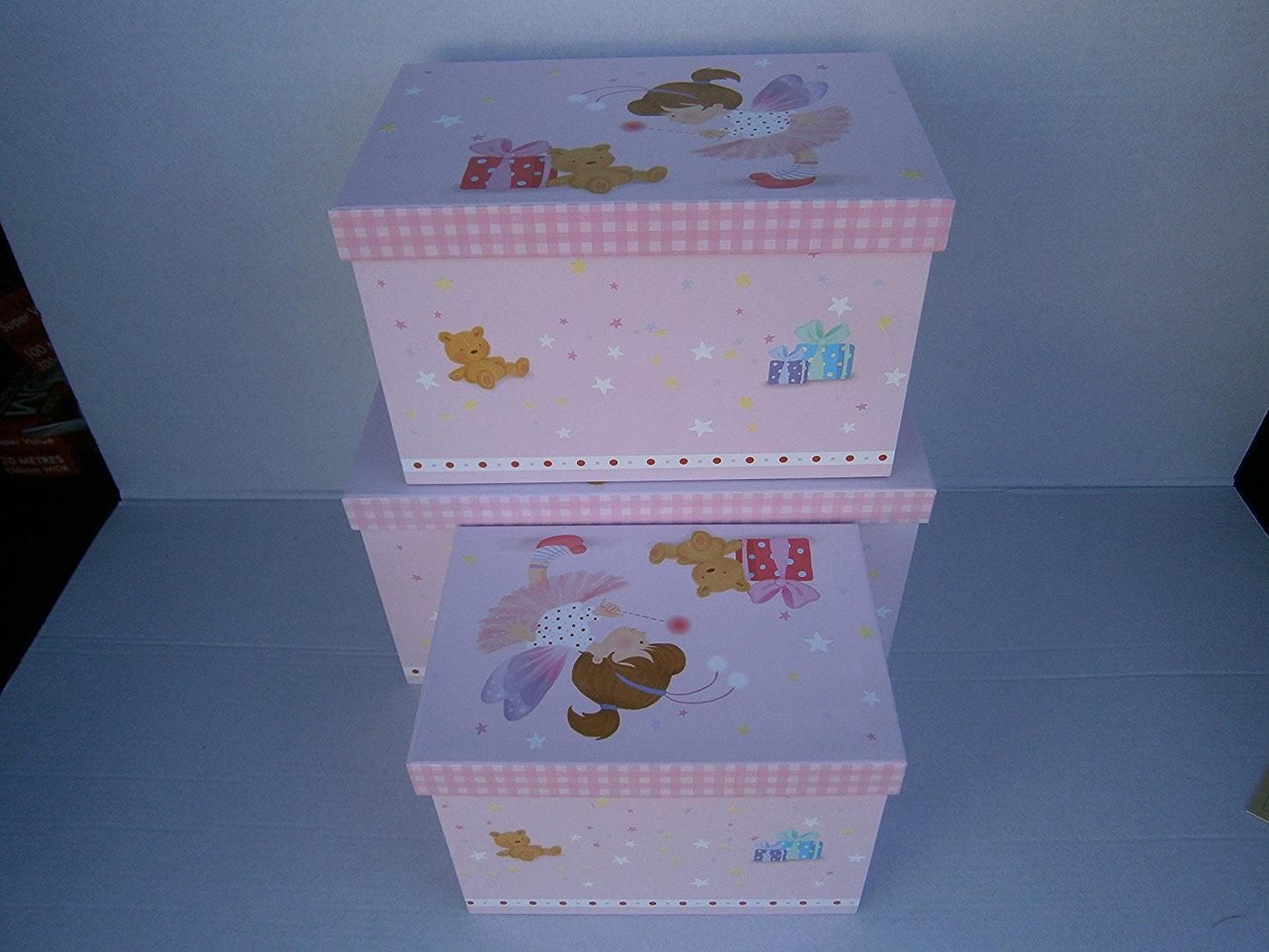 fairys make a wish set 3 storage boxes