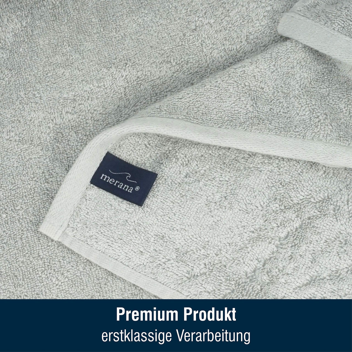 Merana Rome Washcloth Set Absorbent Soft and Lint- Terry Wash Gloves Luxury Quality Heavy Organic Cotton 590 GSM