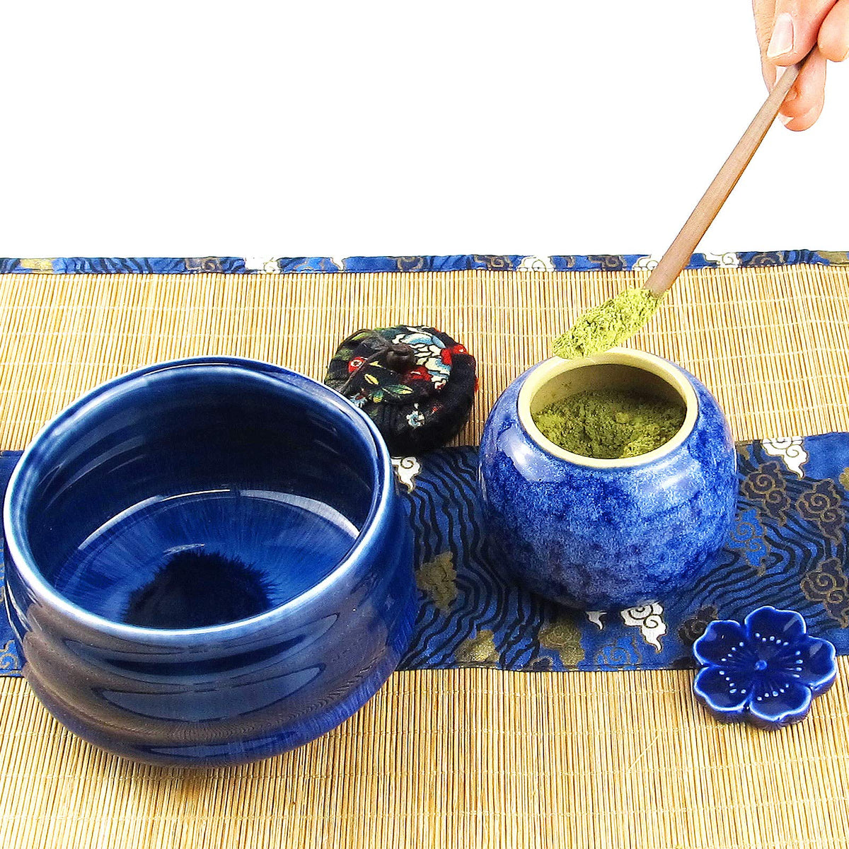 Artcome 12Pcs Japanese Matcha Tea Set, Matcha Bowl, Matcha Whisk, Whisk Holder, Traditional Scoop, Bamboo Brush and Bamboo Screen Handmade Matcha