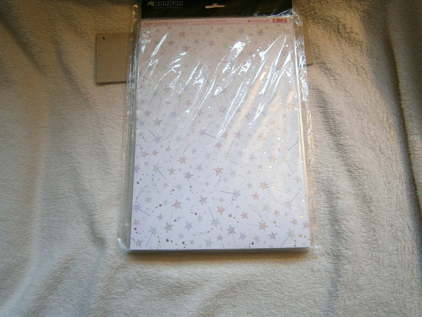 sugarbuttons by kathryn x foiled glittered background card fairy wands