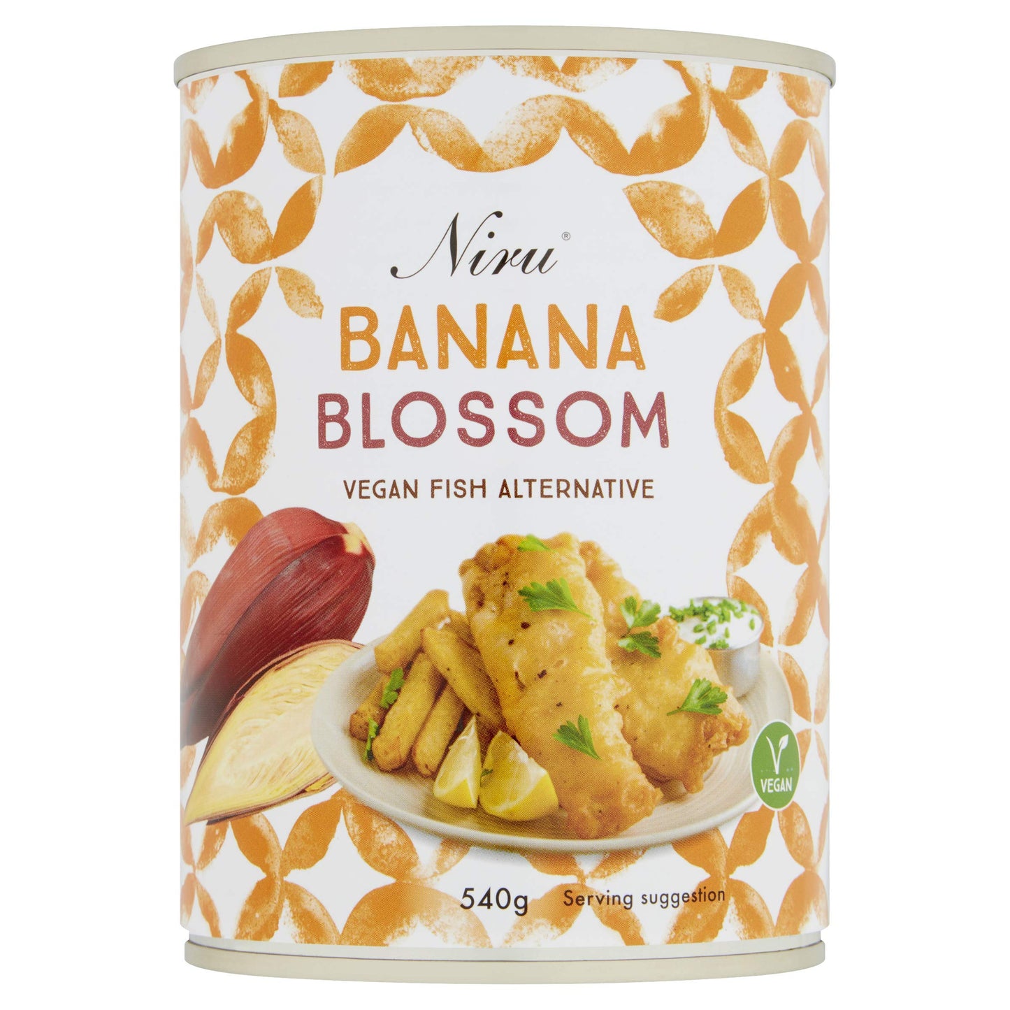 Niru Banana Blossom 540g (Pack of 6) | Vegan Fish Alternative| Ethically Sourced | Gluten Free and Non-GMO | No Preservatives - 540g