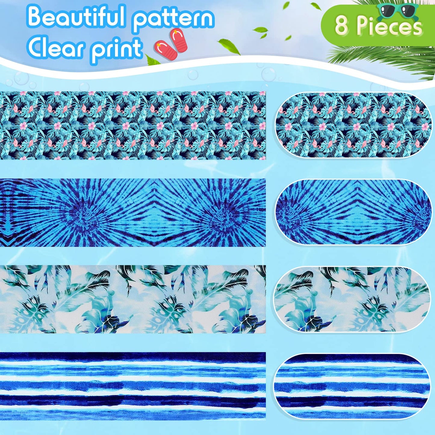 Boao 8 Pack Towel Bands for Beach Chairs Clips Pool Lounge Cruise Chair Strap Holder Elastic Windproof Accessories Summer