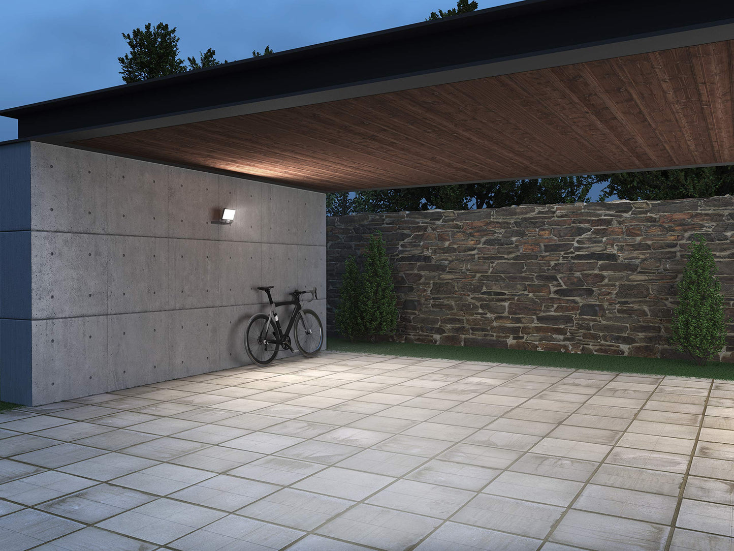 Steinel LED Outdoor Floodlight XLED ONE S White, 180 Motion Detector, 18.6 W, 2050 lm, Warm White, Aluminium