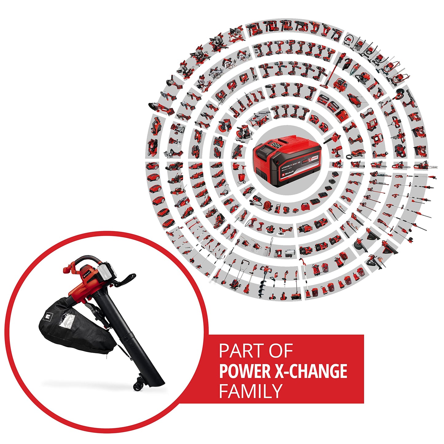Power X-Change 36V Cordless Leaf Blower And Vacuum - Air Blower With Suction Function And Turbo Switch - GE-CL 36/230 Li E Solo Garden Blower
