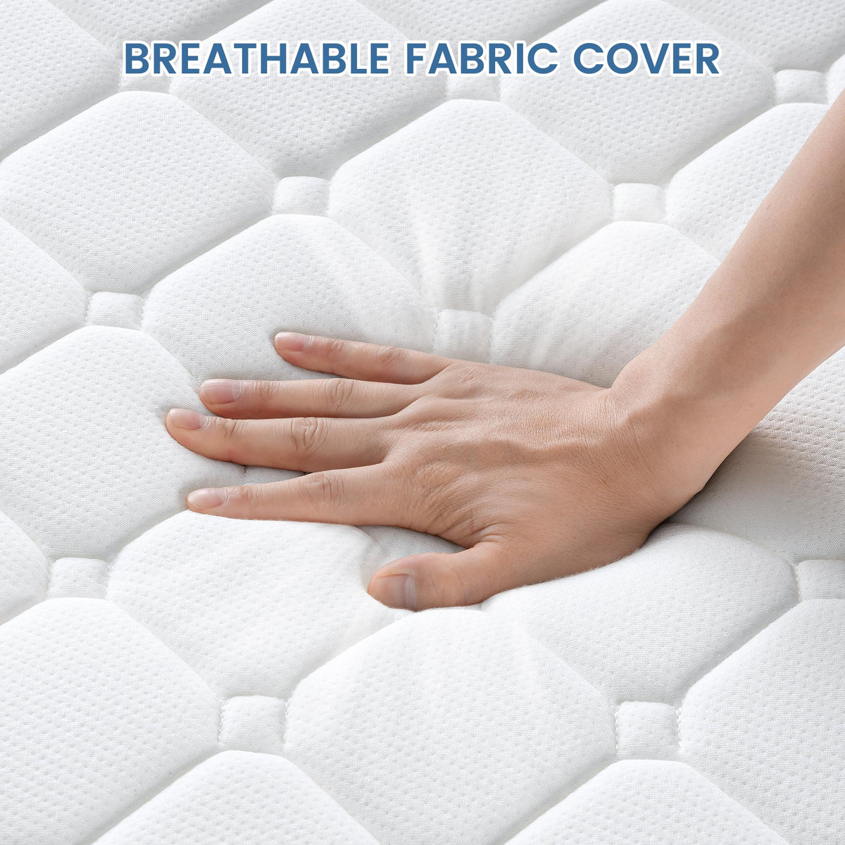 BedStory 4FT Single Mattress, Sleeping Sprung Mattress Medium Firm Bonnell Spring with Breathable Fabric Fire Resistant Barrier Skin-friendly Durable