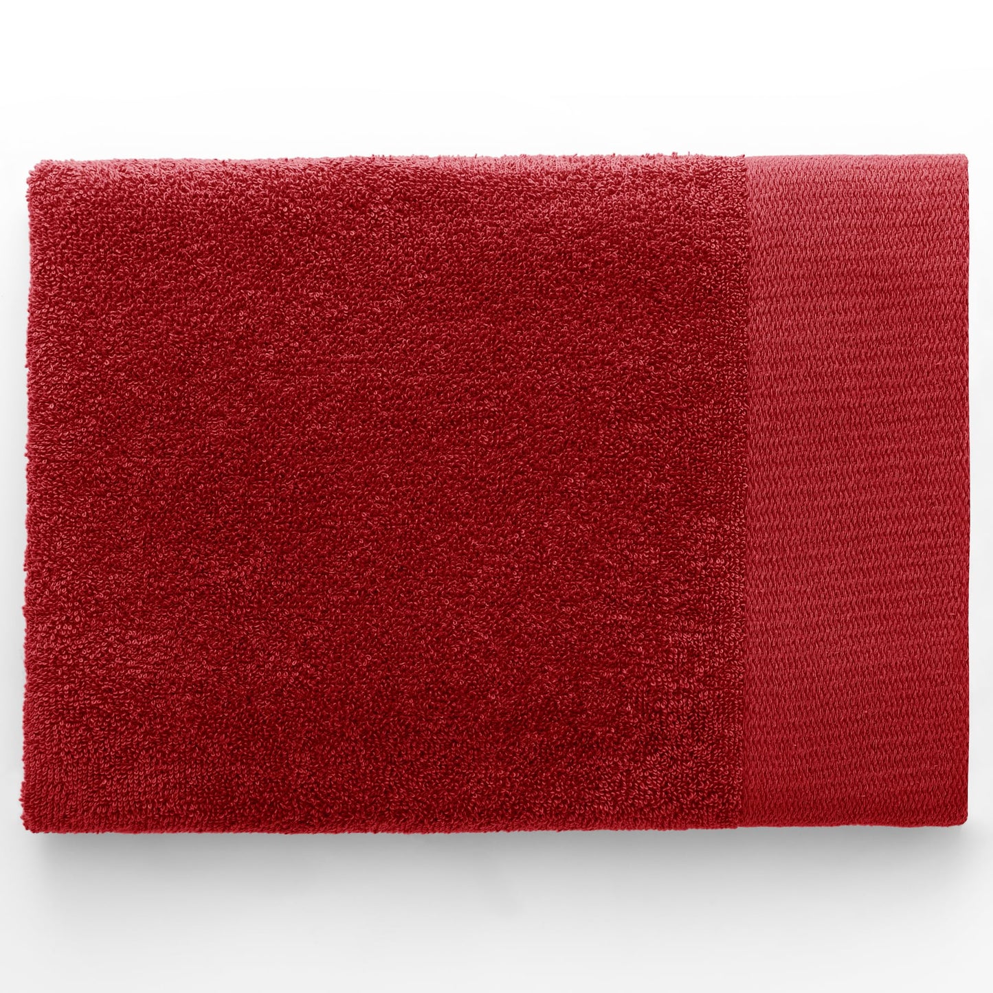 AmeliaHome 70x140 cm Bath Towel 100% Cotton Absorbent Dark Red Amari
