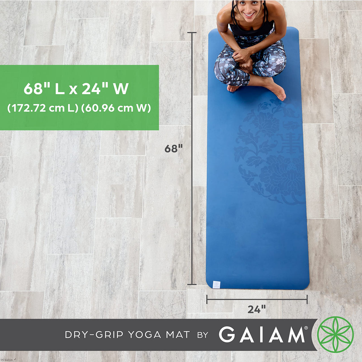 Gaiam Unisex Yoga Mat, Purple, One Size
