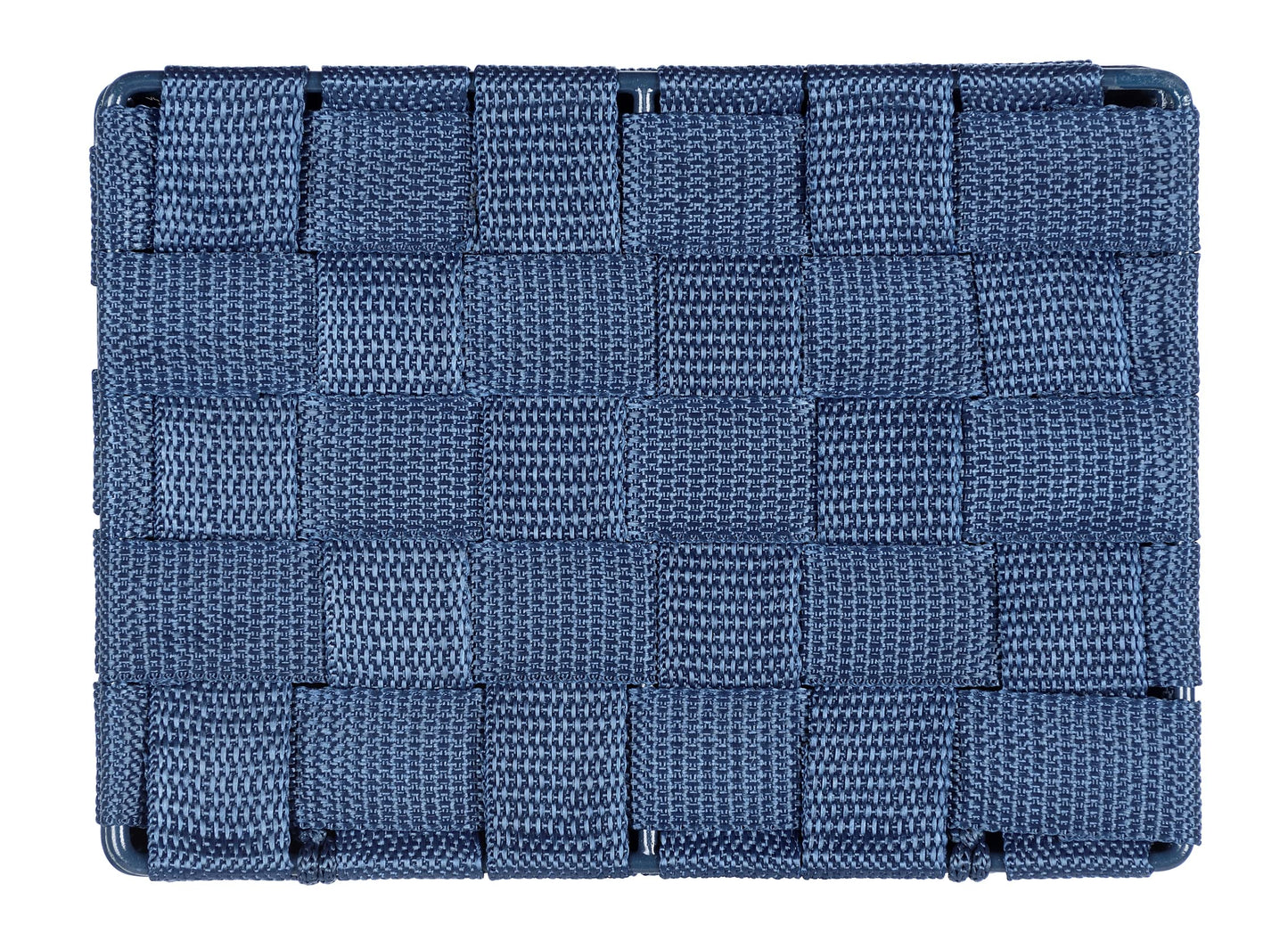 WENKO Adria Storage Basket with Lid Dark Blue Polypropylene 19 x 10 x 14 cm Dark Blue